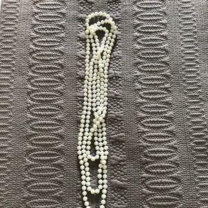 Very Long Faux Pearl Necklace